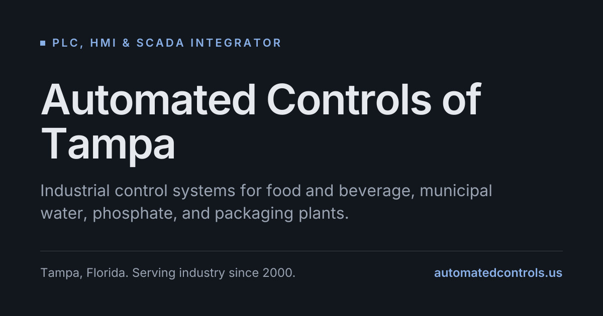Automated Controls of Tampa | PLC, HMI & SCADA Integrator